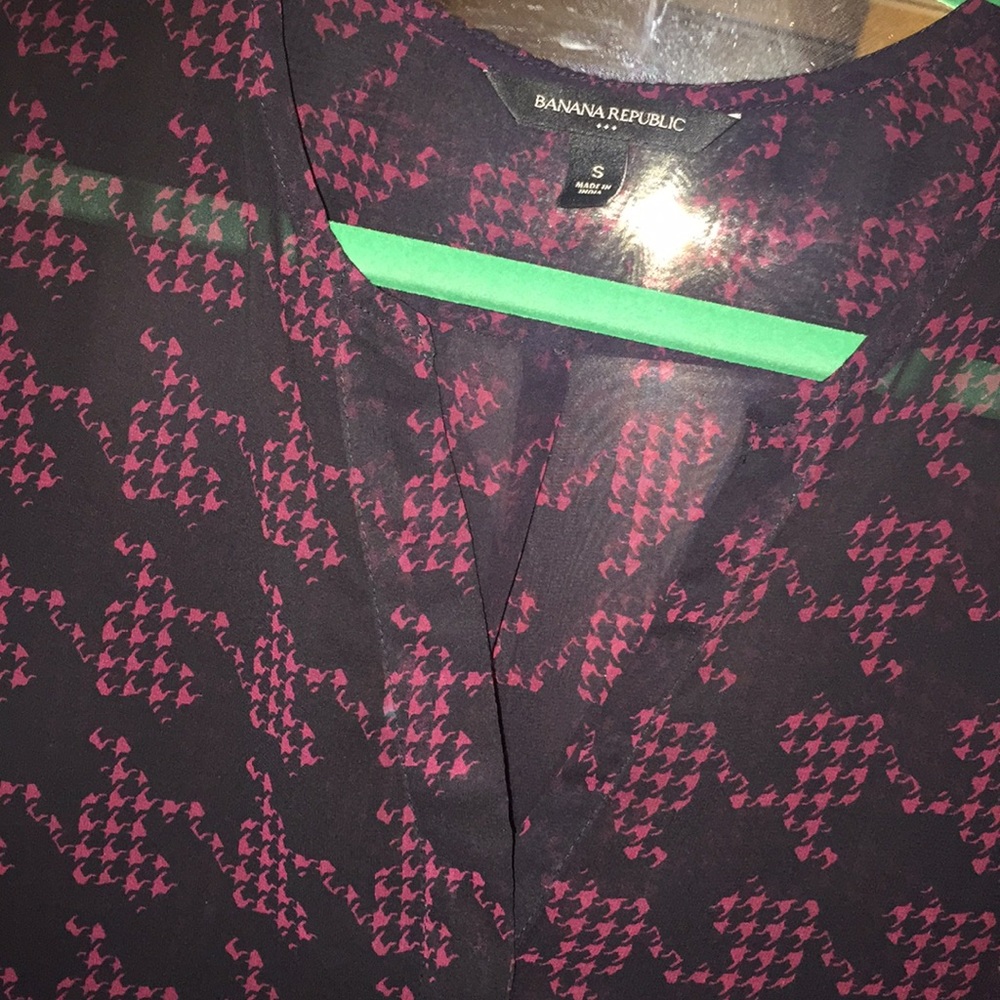 Banana Republic sheer black blouse